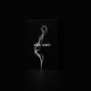 Black conversation cards with 'Noire Soiree' text and smoke design on a dark background